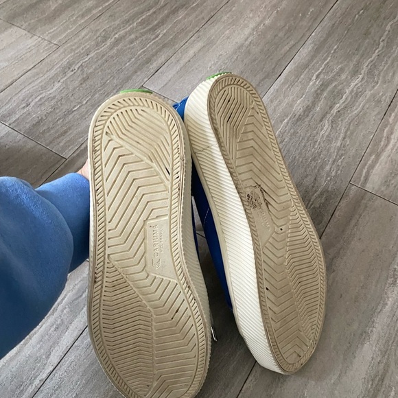 Cariuma X Pantone Classic Blue Canvas Oca Low Lace Up Sneaker Women Sz 7 Men 5.5 - Picture 4 of 9